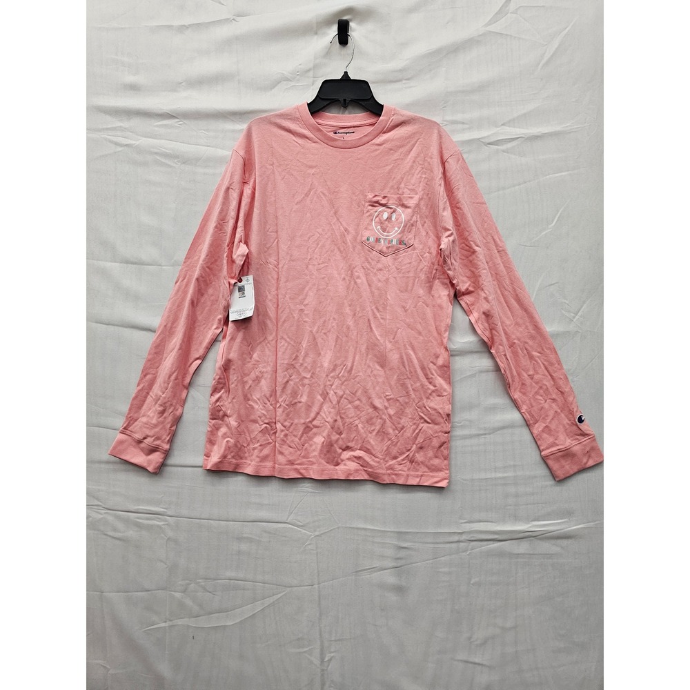 Champion Minnesota Golden Gophers Pink Long Sleeve Pocket T-Shirt Mens Large NEW